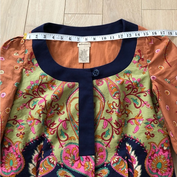 Anthropologie Elevenses Bohemian Floral Print Jacket Size 8 - Picture 7 of 16